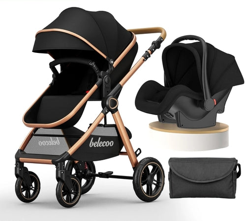 Luxe 3-in-1Kinderwagen Combinatie - Comfort & Stijl voor Jouw Baby