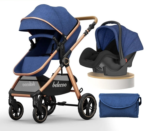 Luxe 3-in-1Kinderwagen Combinatie - Comfort & Stijl voor Jouw Baby